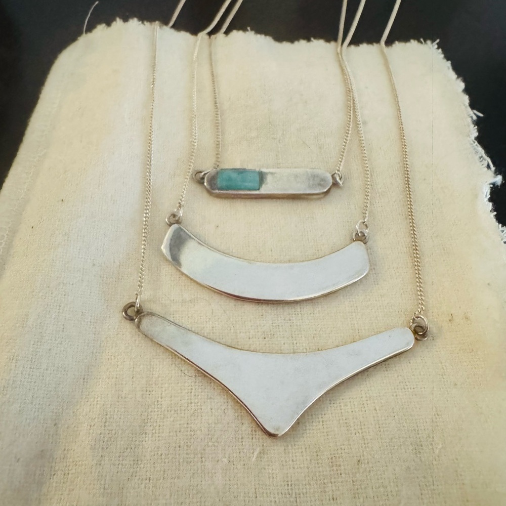 Noonday Collection Silver Necklace Set with Turquoise Accent